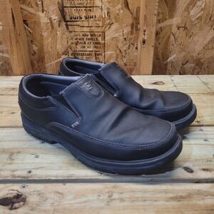 Skechers Mens 11.5 Segment The Search Slip on Loafer Black Leather